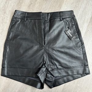 EXPRESS Faux leather high rise shorts